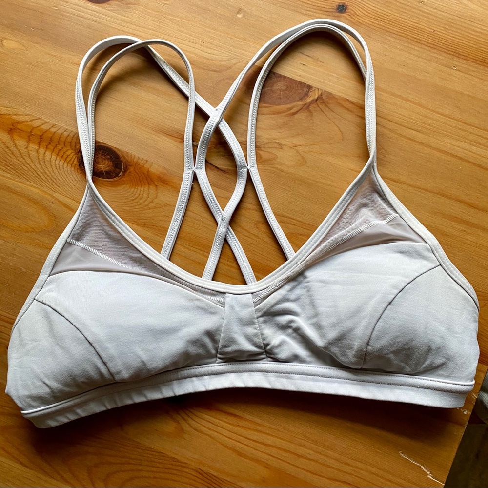 Lulu lemon white strappy sports bra